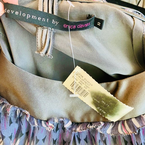 🖤Development By Erica Davies Patterned Silk Dress - Picture 5 of 12